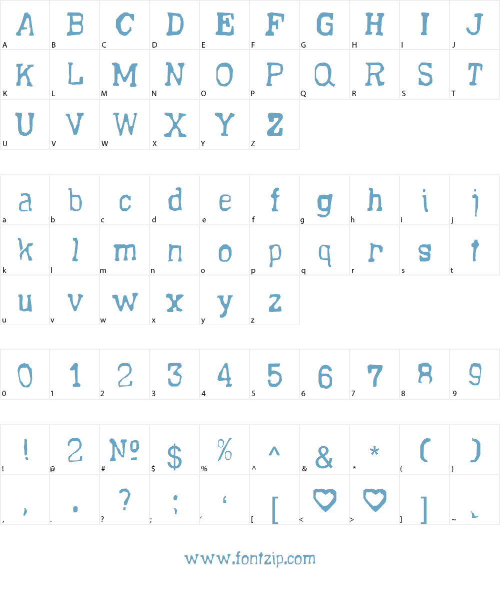 Sick Postman Font Character